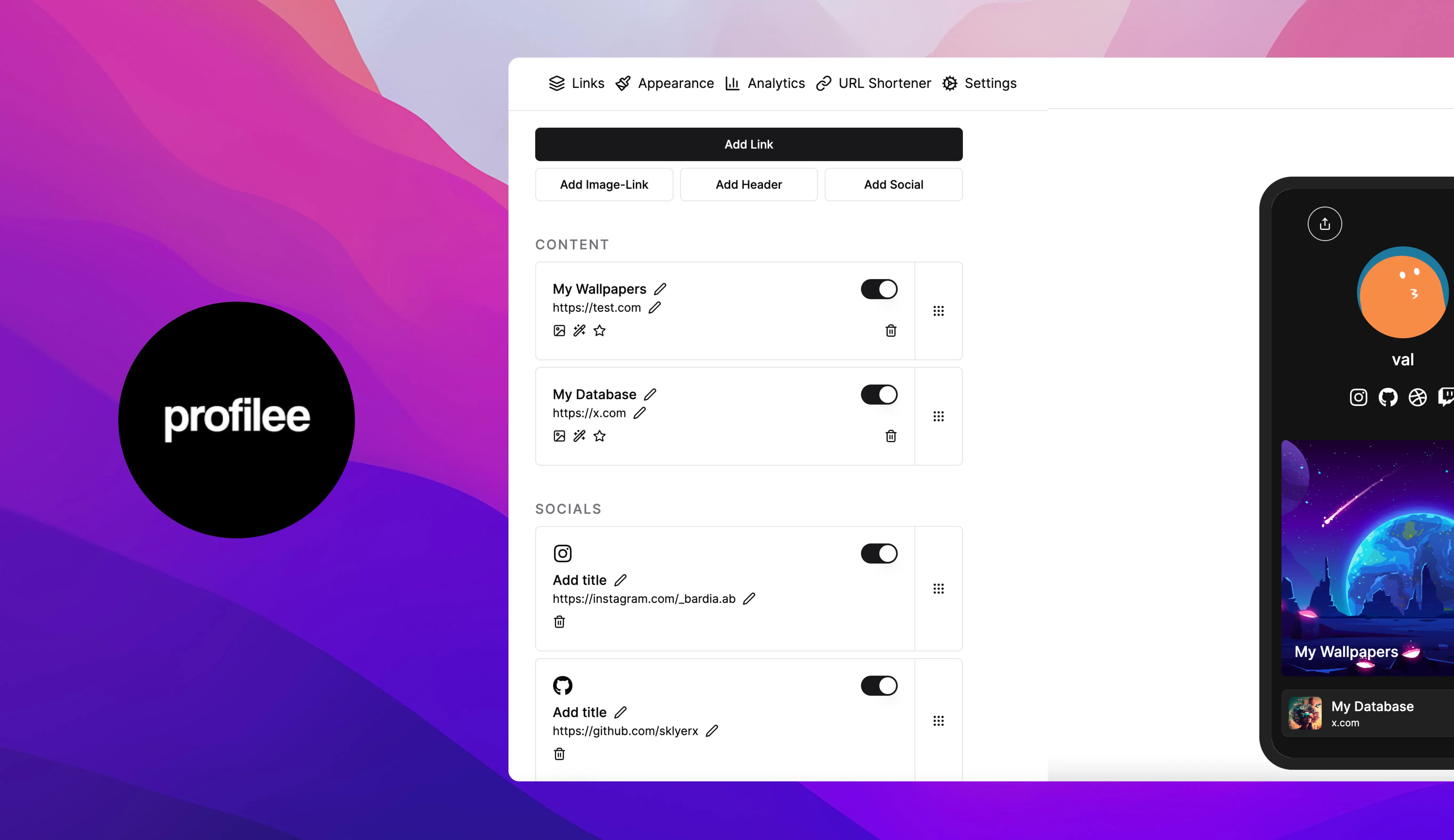 Profilee Preview Image